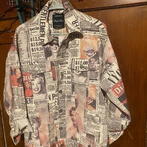 Marilyn Monroe Newspaper Print denim jacket by Forever 21